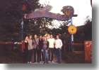 Sandra, Michael, Joost, Piccarda, Aline, I and Benoit at Christiania entrance